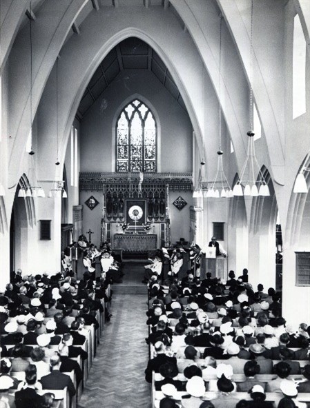 Bishop addresses the congregat