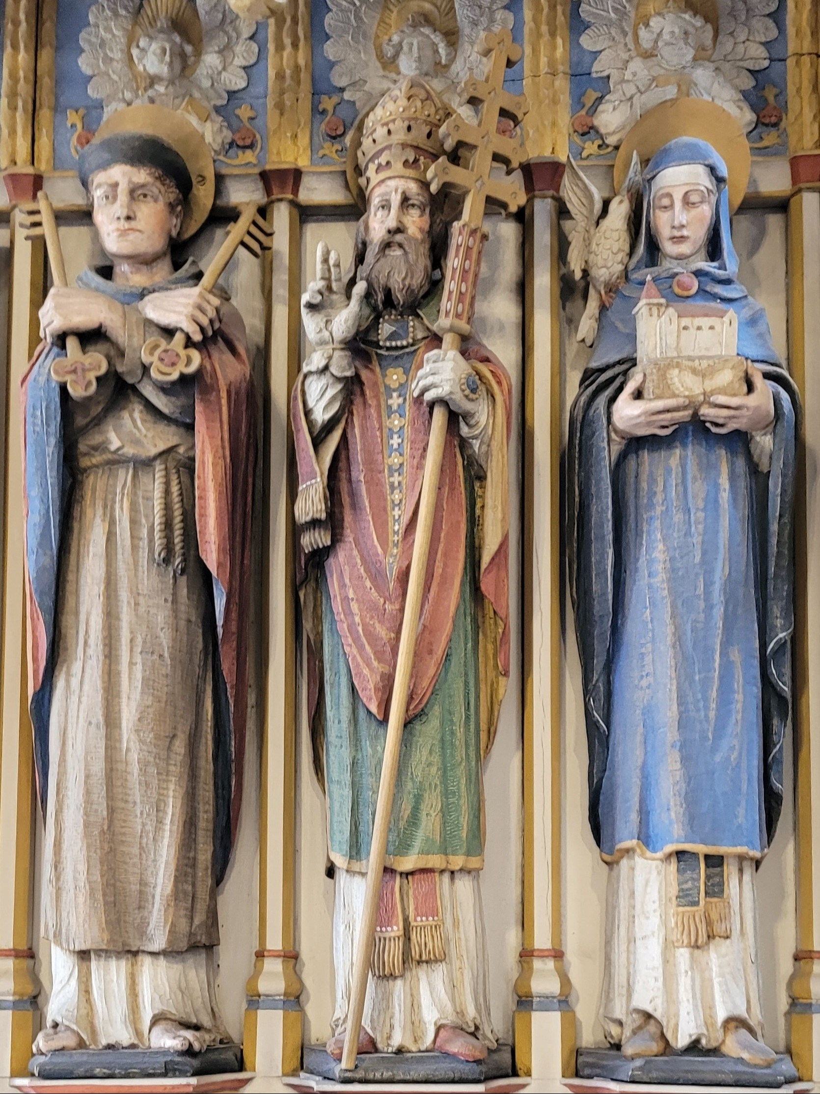 St Peter, Pope Gregory & St Mi