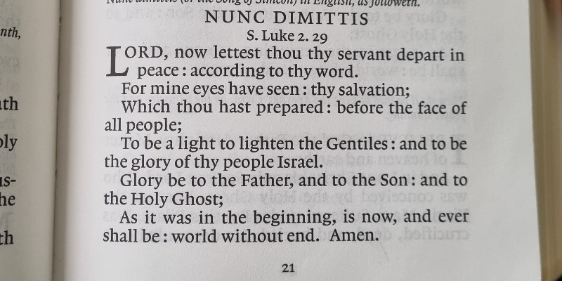 Nunc Dimittis - feature